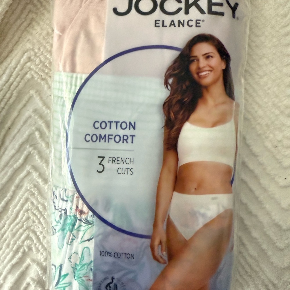 Jockey Elance Cotton Comfort French Cut Panties - Pink, Green, White